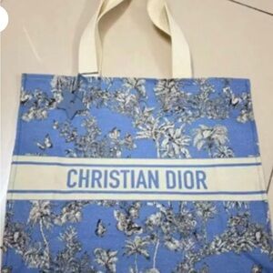 Dior Blue and Cream Tote Bag